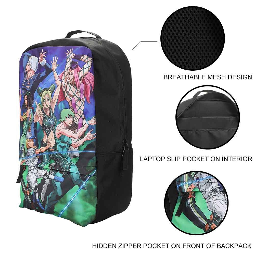 JOJO'S BIZARRE ADVENTURE PRINT LAPTOP BACKPACK