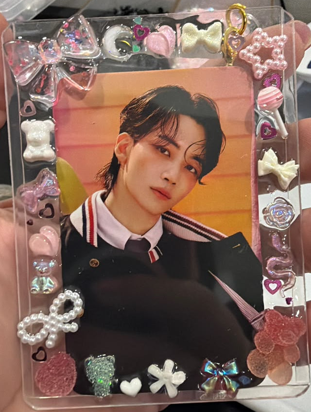 kpop cute top loader resin and charms