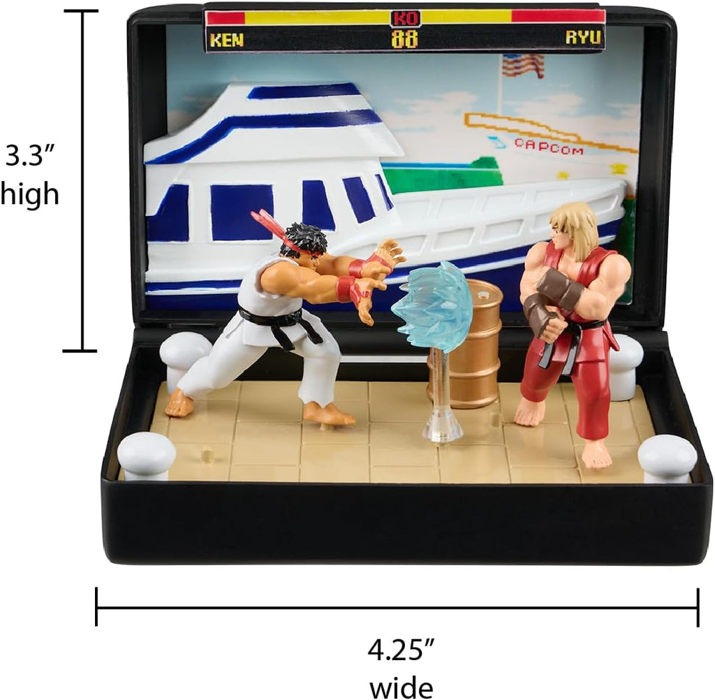 Street Fighter II Sega Genesis Console Heroes Ken Stage Diorama Mini Diorama