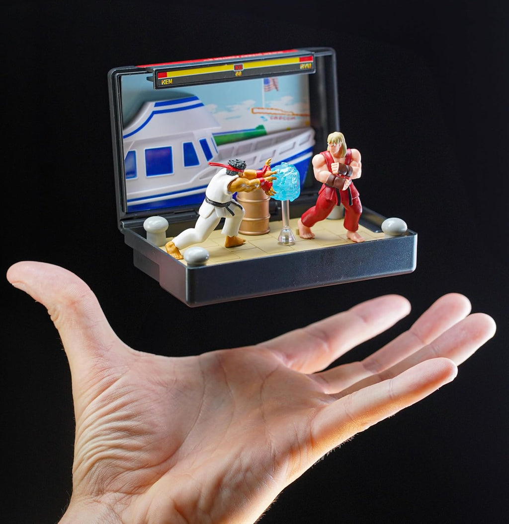 Street Fighter II Sega Genesis Console Heroes Ken Stage Diorama Mini Diorama