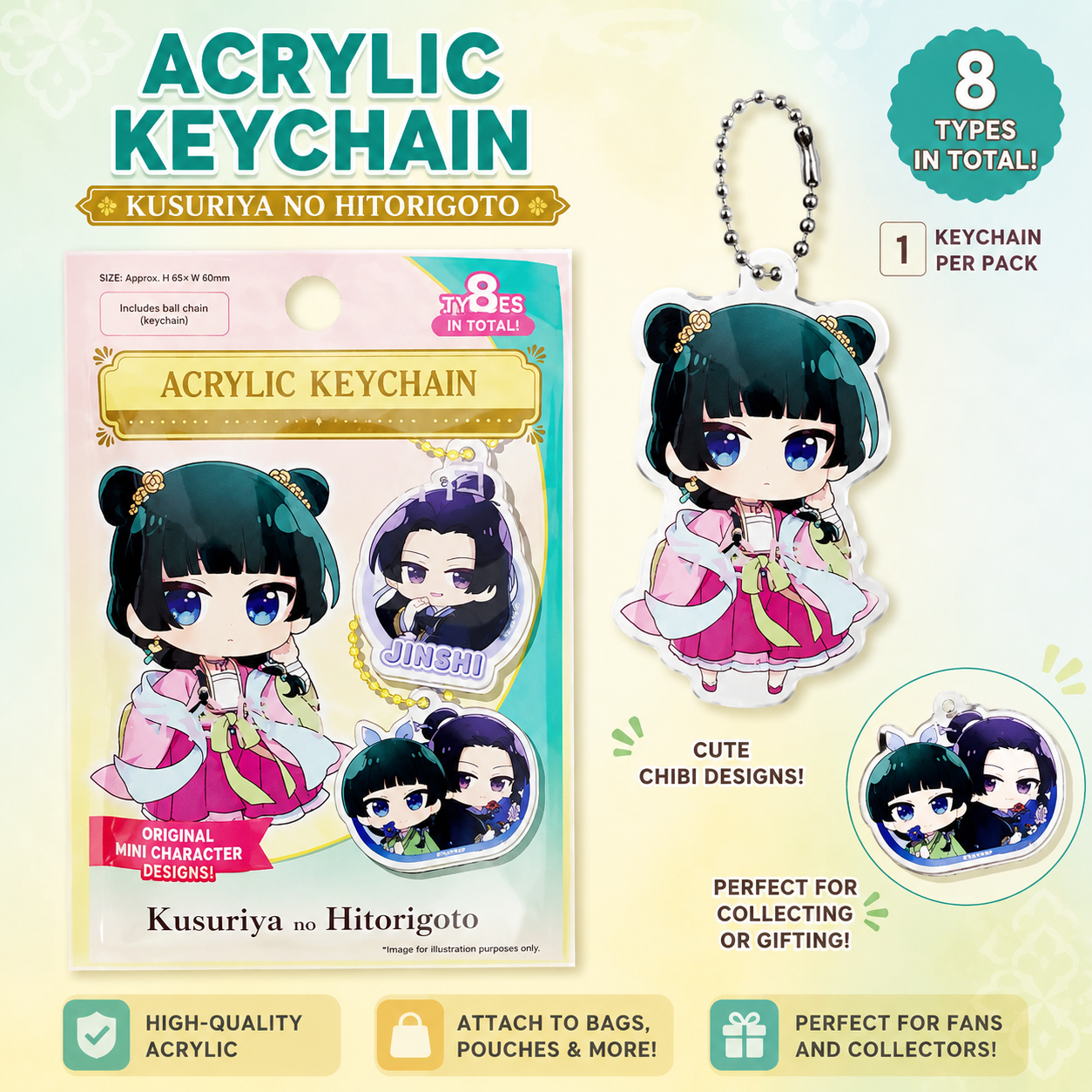 Apothecary diaries acrylic Keychain 1pc