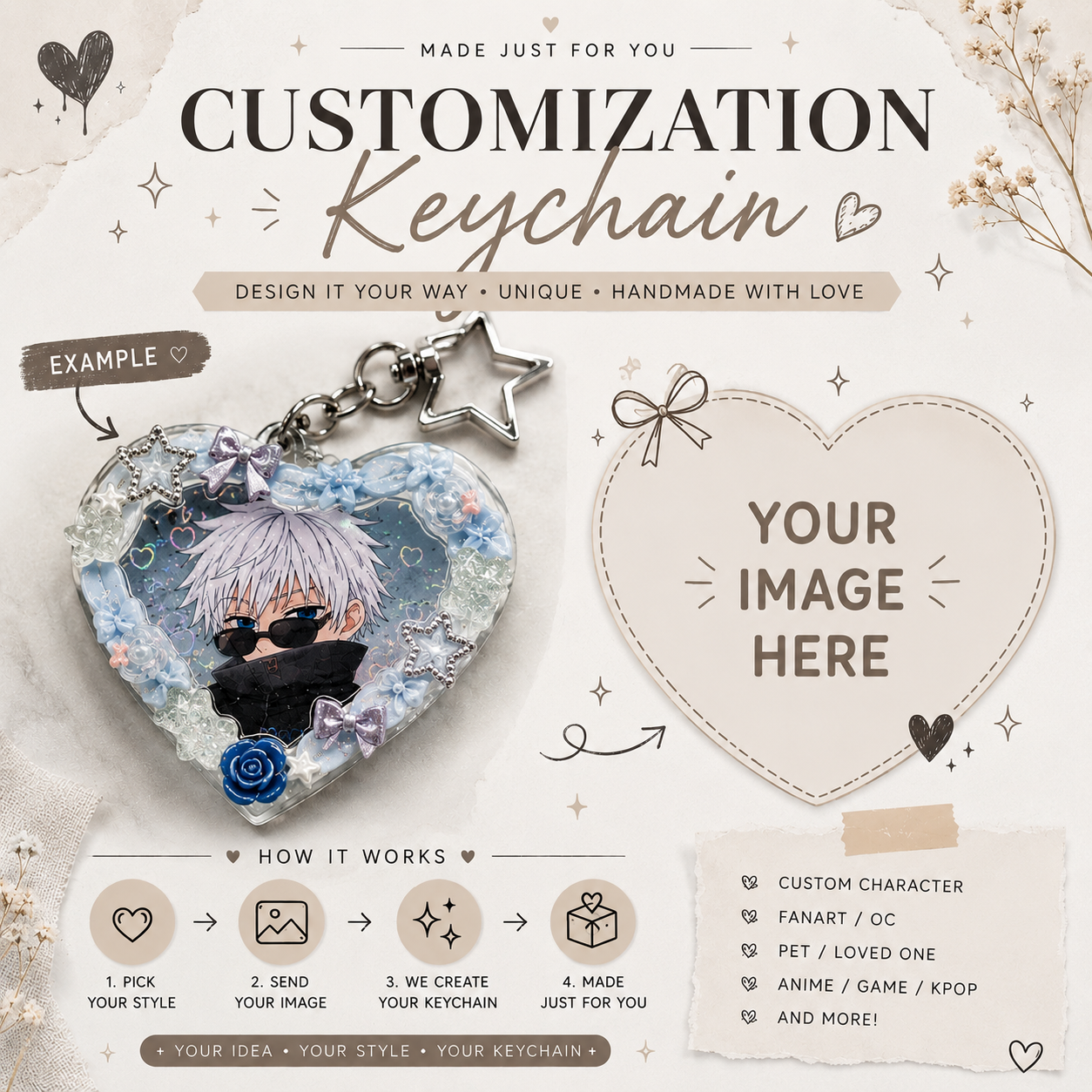 Custom Kawaii Anime Acrylic Keychain