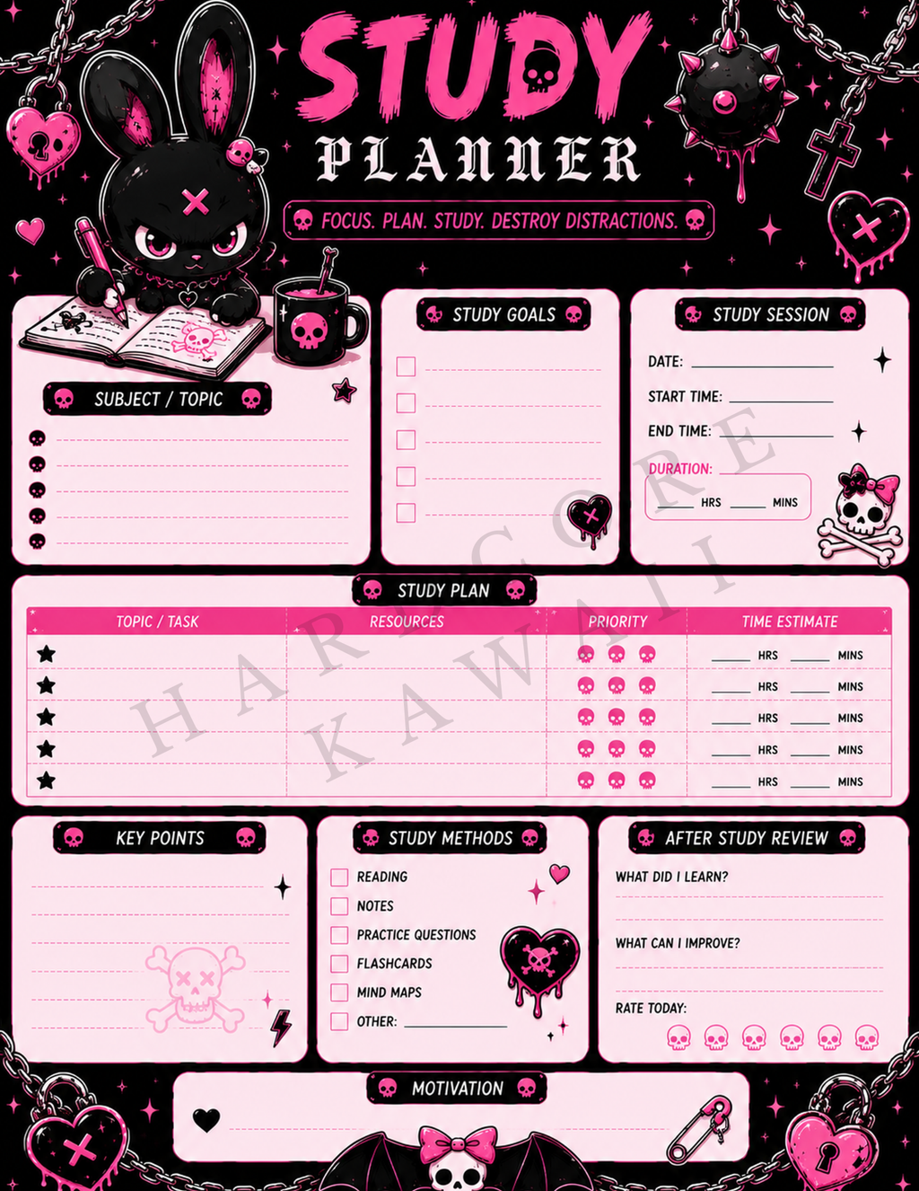 Customized Digital Planner Bundle Printable