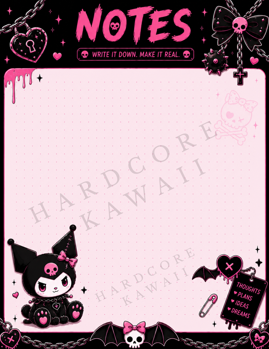 Hardcore Kawaii Digital Planner Bundle Printable