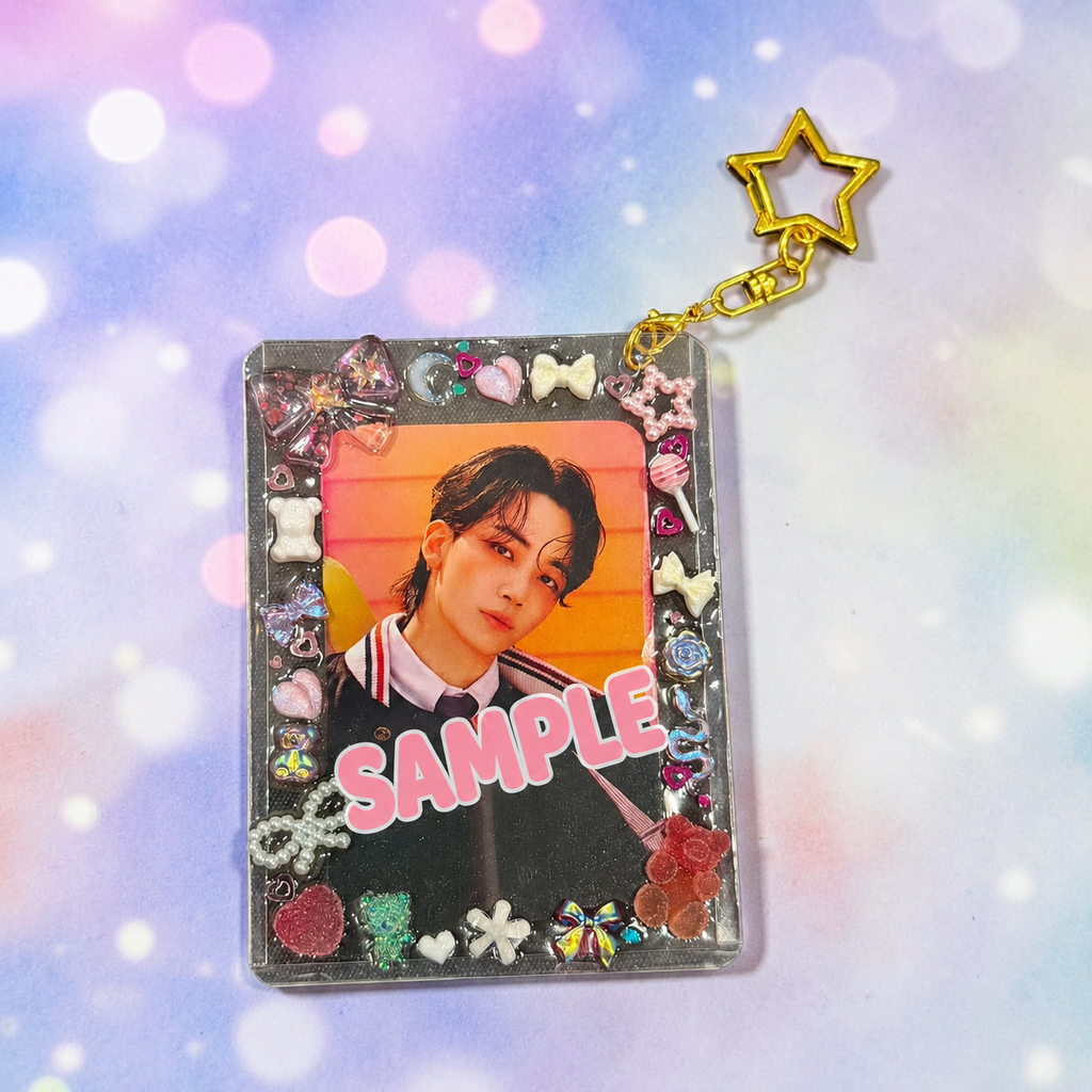 Custom Decoden Top Loader Keychain / K- Pop Photocard Holder