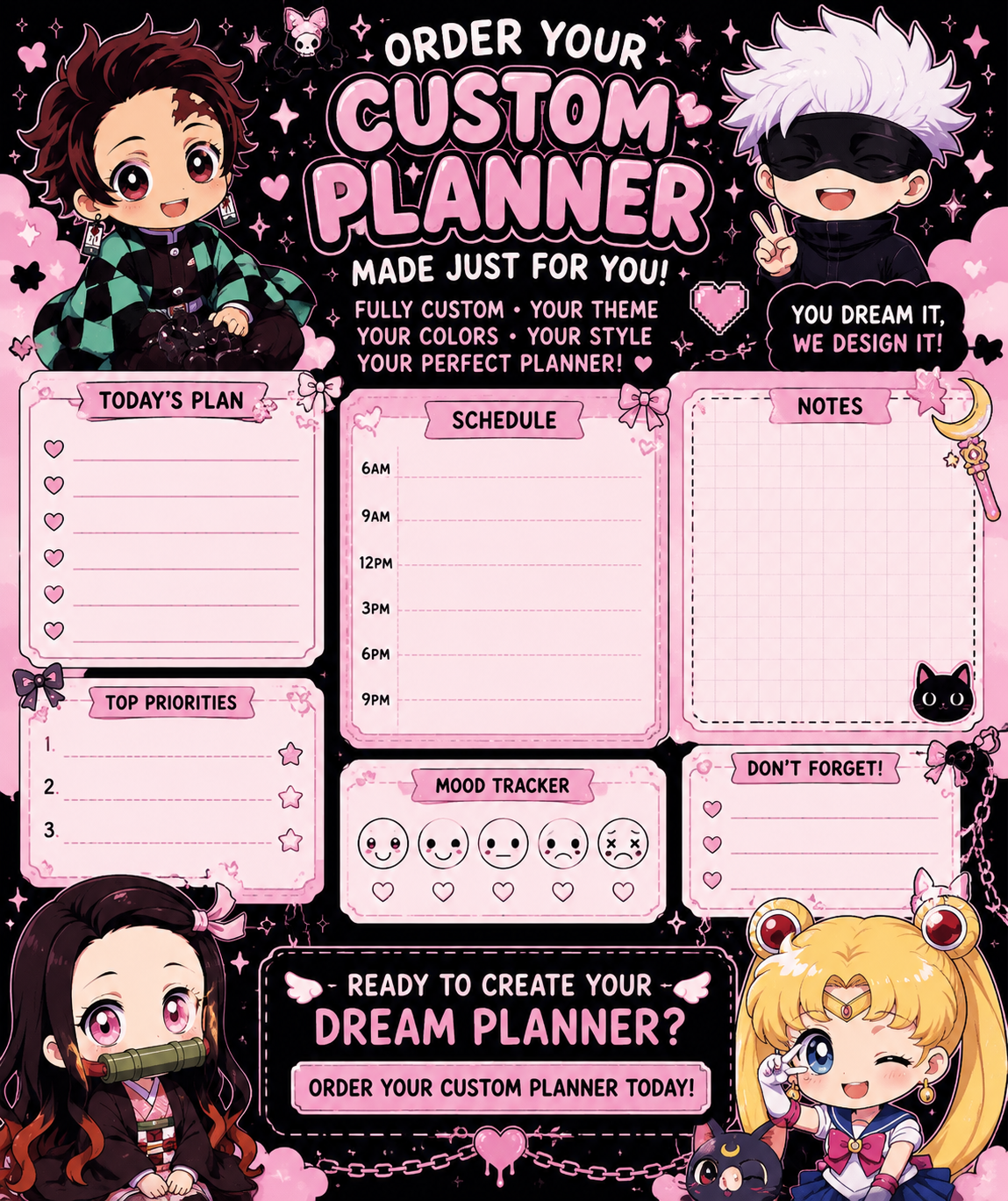 Customized Digital Planner Bundle Printable