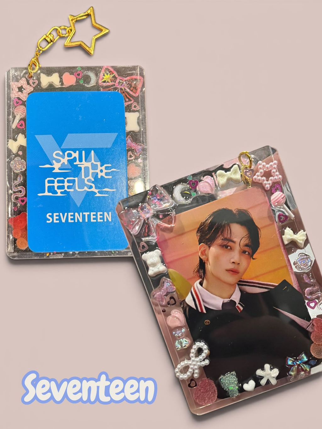 Seventeen Decoden Top Loader Keychain / K- Pop Photocard Holder