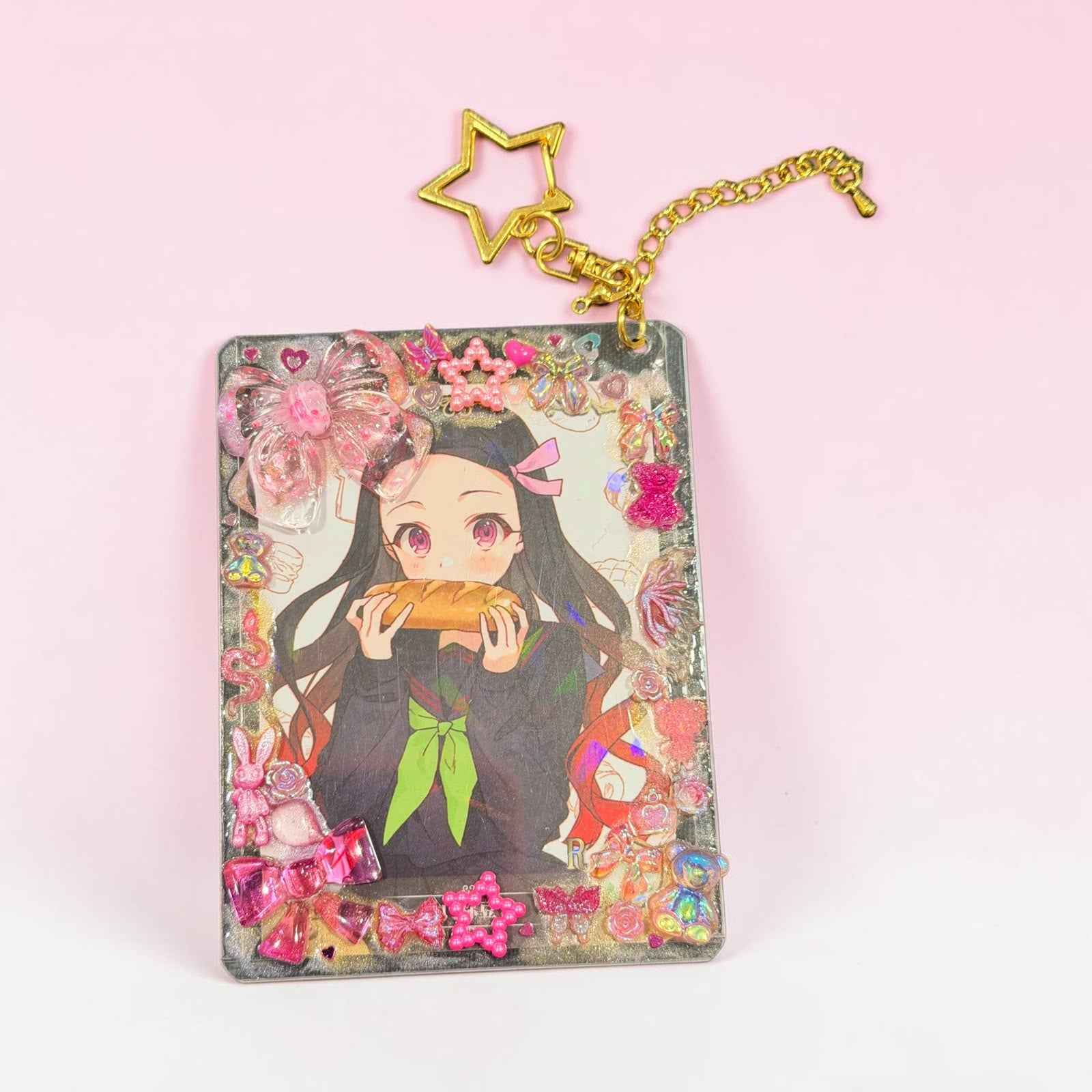 Resin Anime Top Loader Keychain: Demon Photocard Holder Bag Charm