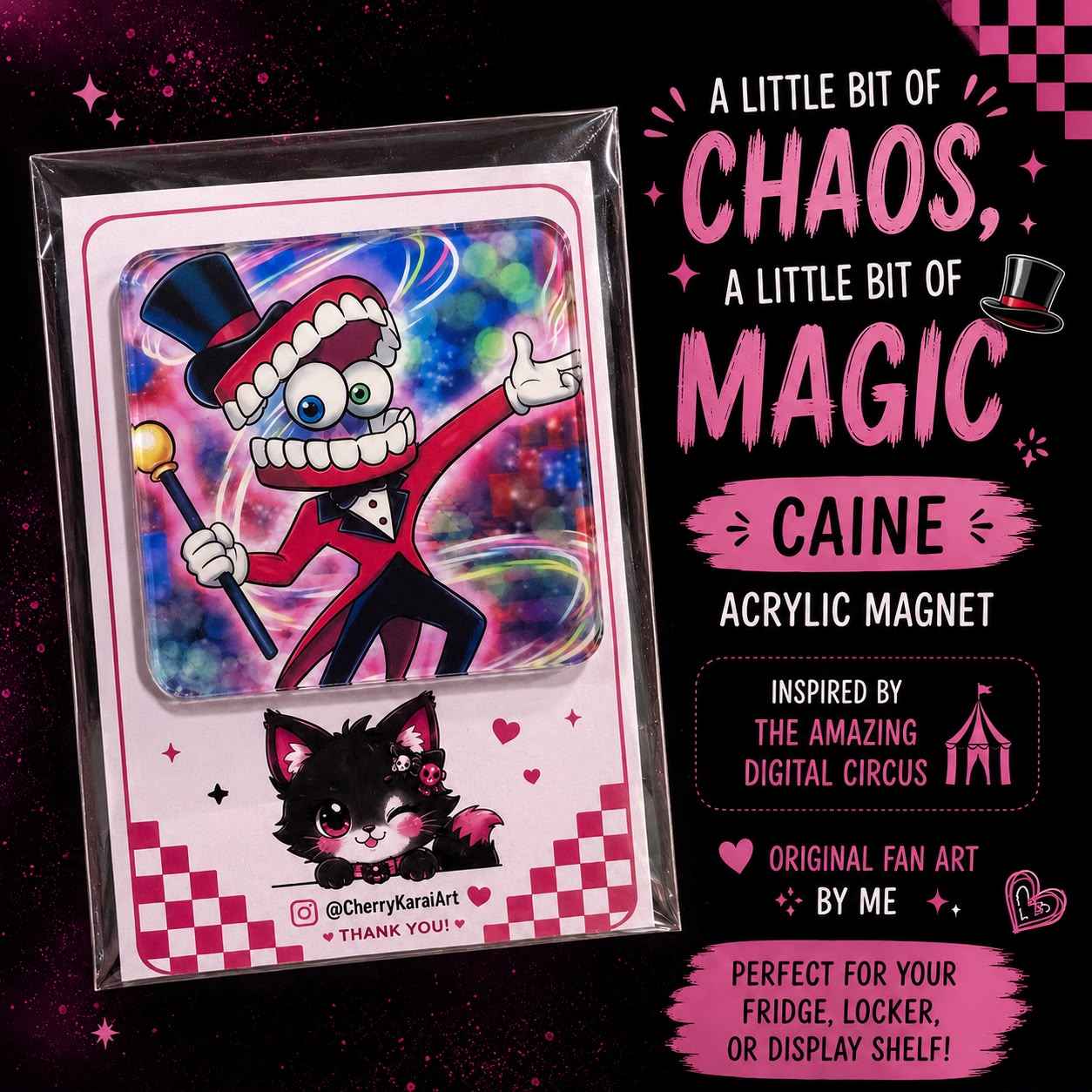 Caine Acrylic Magnet: Inspired by The Circus Fan Art