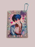 Anime Cute Boy Top Loader Keychain: husbando Photocard Holder Bag Charm