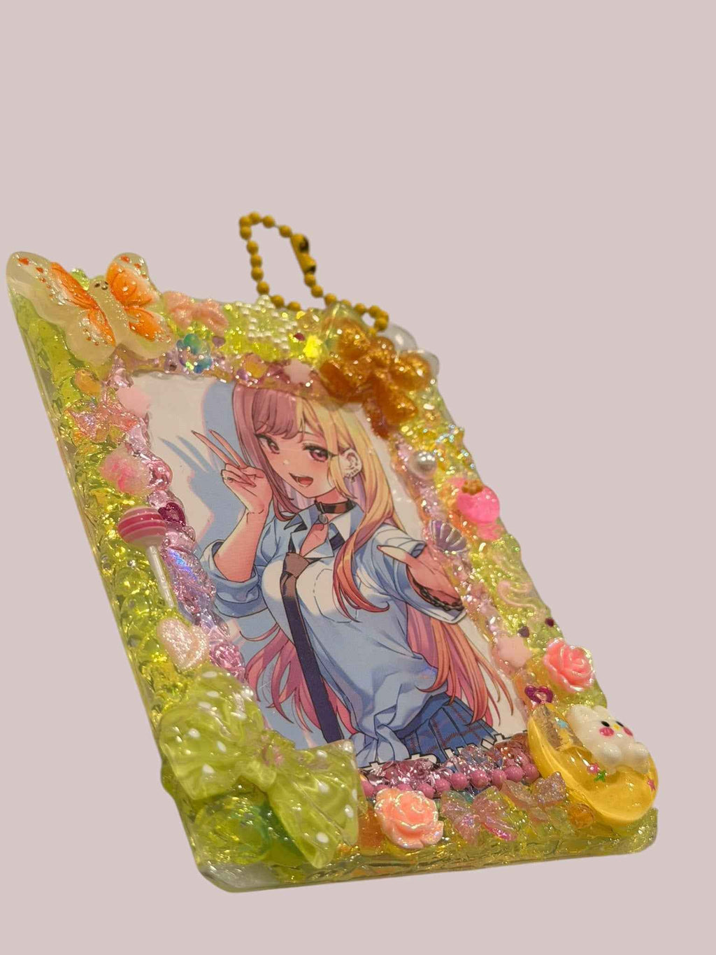 Resin Anime Top Loader Keychain: Darling Photocard Holder Bag Charm