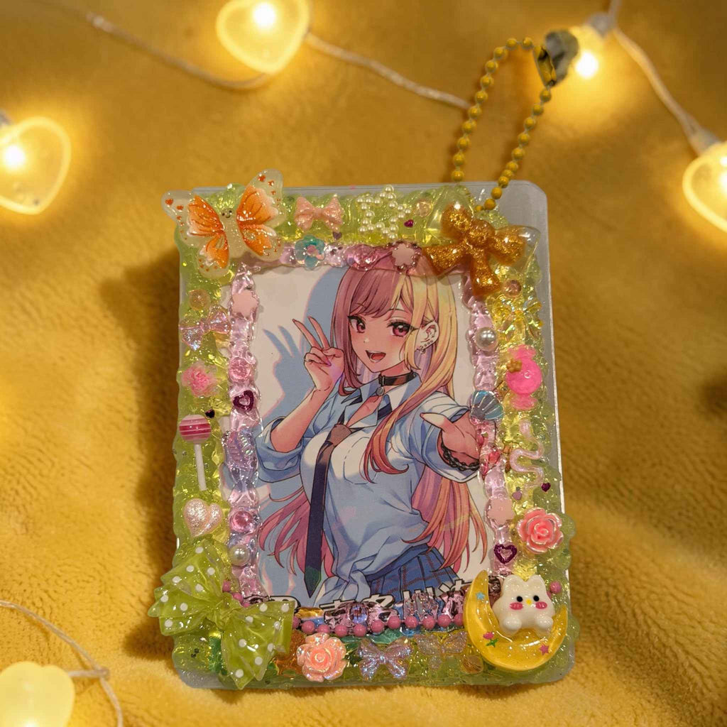 Resin Anime Top Loader Keychain: Darling Photocard Holder Bag Charm